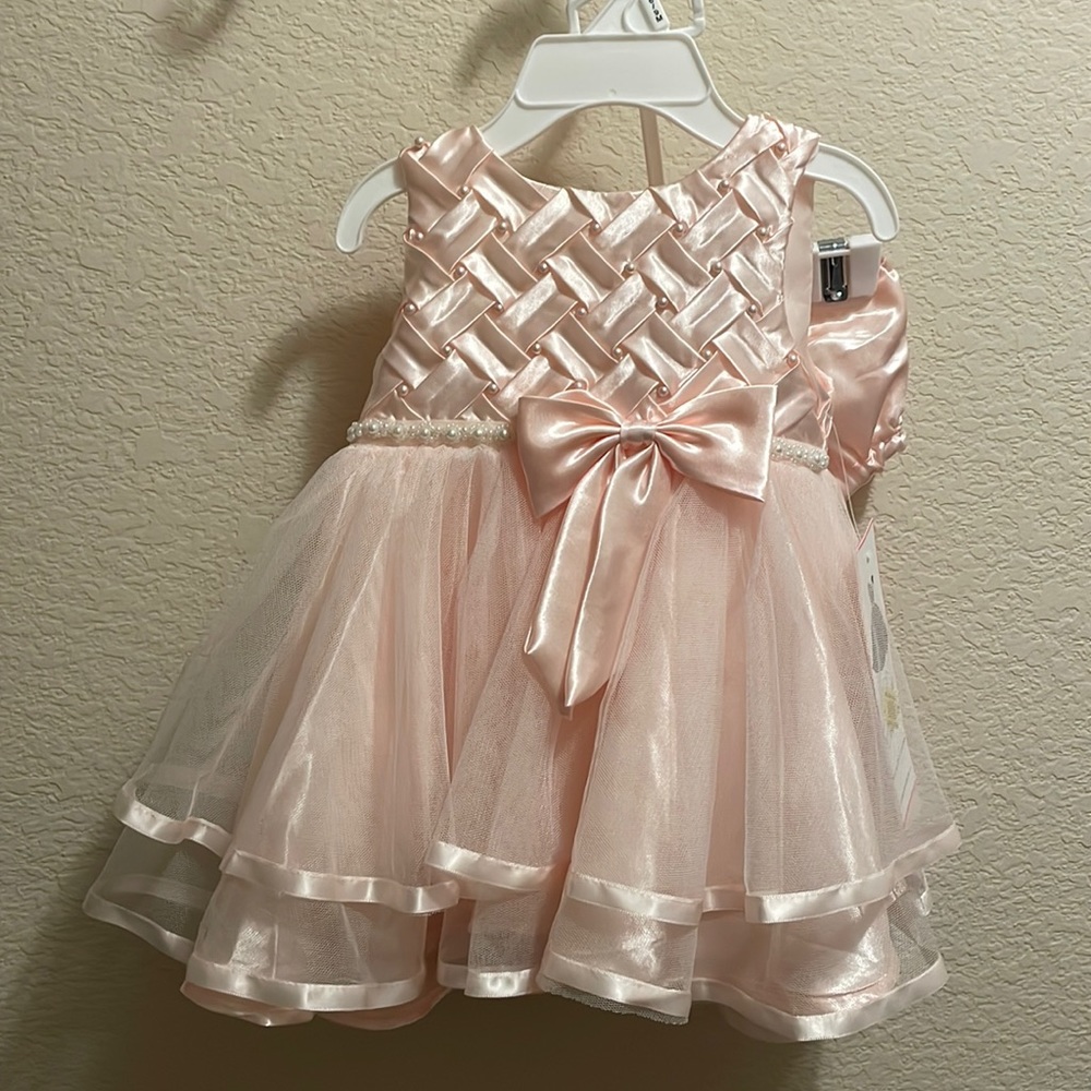 Rare Editions- 2pc peach dress.